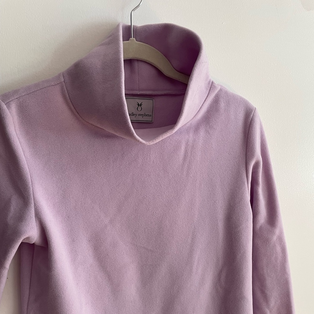 Light purple Dudley Stephens fleece turtleneck
